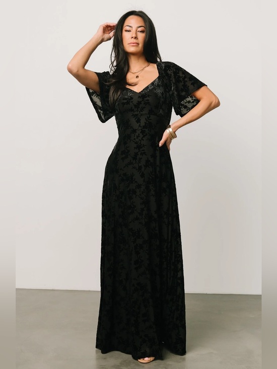 Baltic Born Dresses & Skirts - Baltic Born Black Everley Velvet Maxi Dress